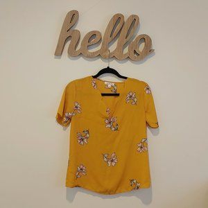 NWOT Nine Britton Scalloped Trim Blouse (XS)